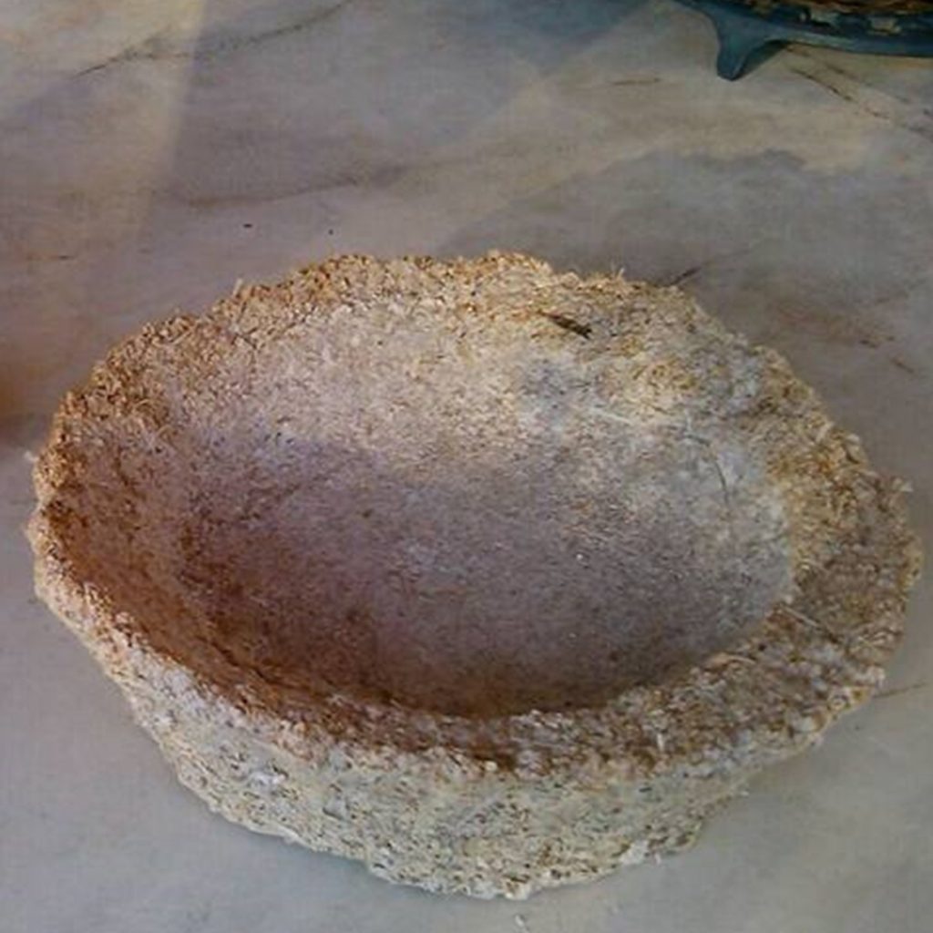 Hypertufa Schale selbst gemacht rund